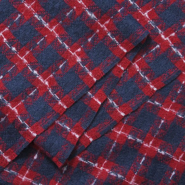 Karierter Schal mit Fransen, Orange image number 4