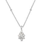 Handgearbeitete, natürliche Polki Diamant Halskette, ca. 45 cm, 925 Silber platiniert ca. 1.00 ct