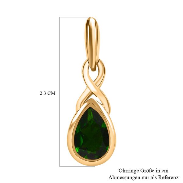 Nat&uuml;rliche Chromdiopsid-Ohrh&auml;nger - 0,92 ct. image number 6