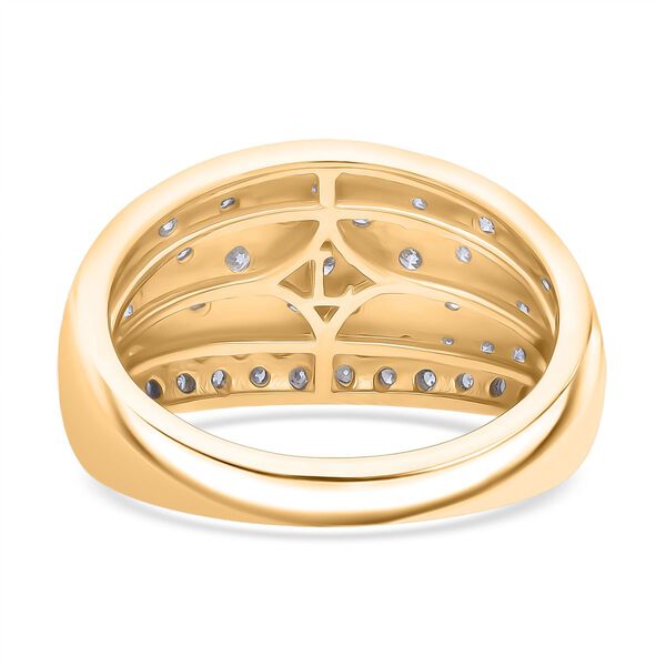 LUXURIANT DIAMOND - Lab Grown Diamant SI-GH SGL zertifiziert Ring 925 Silber 750 Gelbgold Vermeil (Gr&ouml;&szlig;e 20.00) ca. 1.00 ct image number 4