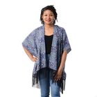 Kimono mit Quasten, Blau