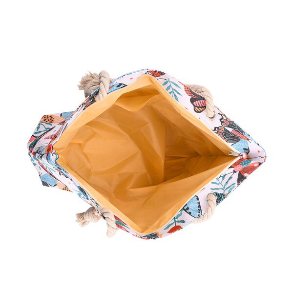 Handbemalte Tasche mit verstellbarem Kordelriemen, 50x17x38cm, Schmetterlingsmuster image number 5