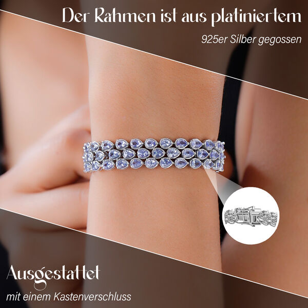 Tansanit Armband, 19 cm - 14,85 ct. image number 3