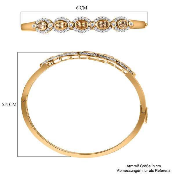 AA natürlicher, goldener Tansanit und Zirkon-Armreif - 4,37 ct. image number 6