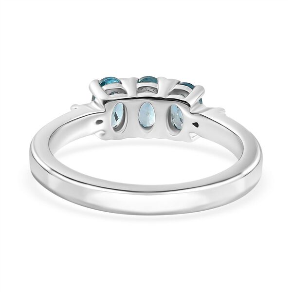 AA blauer Zirkon und Diamant Ring - 1,11 ct. image number 6