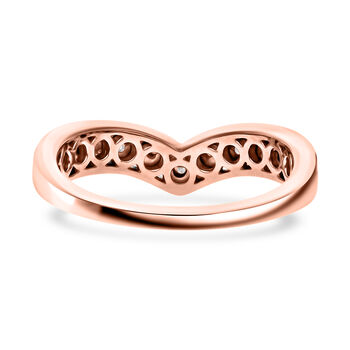 Wishbone Diamond Ring, 925 Silber mit Ros&eacute;gold Vermeil