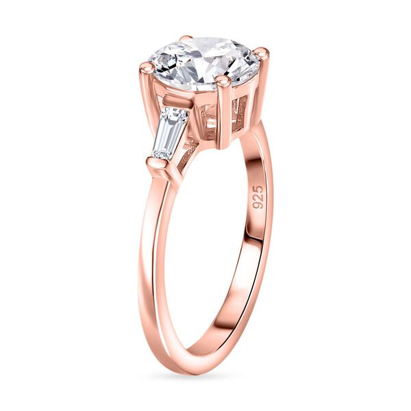 Moissanit Ring, 925 Silber 750 Roségold Vermeil - 1,88 ct. image number 6