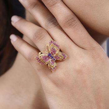 GP Trionfo Collection - AA Afrikanischer Amethyst Ring und Anh&auml;nger, ca. 3,65 ct.