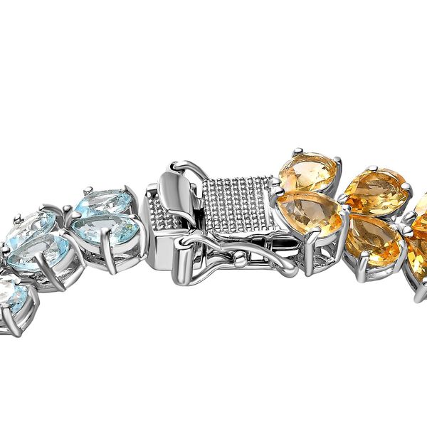 Mehrfarbiges Edelstein-Armband, 20 cm - 32,47 ct. image number 4