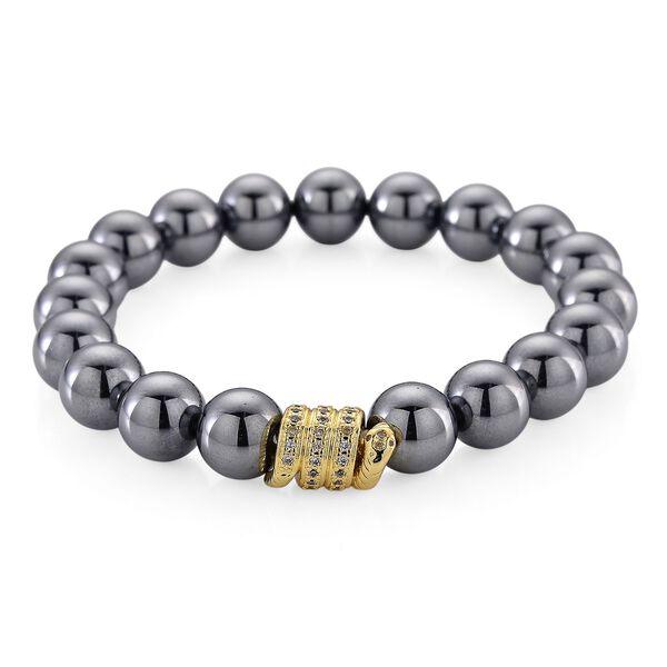 Terahertz, Wei&szlig;er Zirkonia Schlange Armband ca. Flexibles cm Nickelfreies Messing Standard 131.00 ct