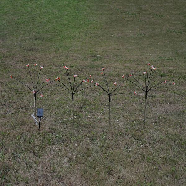 Set aus 4 solarbetriebenen Gartenlichtern im Glühwürmchen-Design, 8 Lichtmodi, 70 cm image number 2