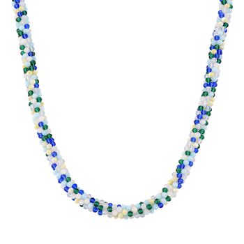 Mehrfarbige blaue Kristall 45cm Halskette und flexibles Armband