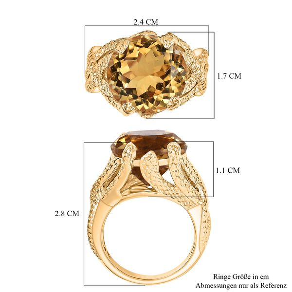 Citrin Ring Messing (Größe 18.00) ca. 10,47 ct image number 7