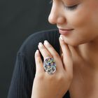 GP Italian Garden Collection- mehrfarbiger Edelstein-Ring in Silber image number 2