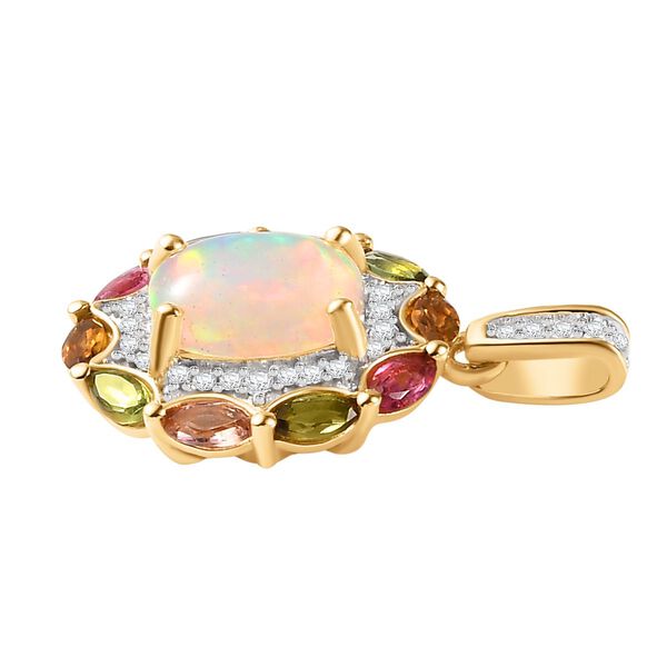 AA Natürlicher, äthiopischer Welo Opal, Multi-Turmalin und Zirkon Anhänger - 2,49 ct. image number 5