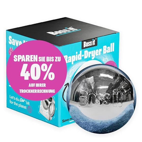 BOSS IT Trocknerball mit HeatBounce Technologie wiederverwendbar für alle Wäschetrockner