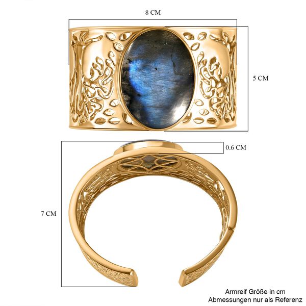 Labradorit Armreif, 19 cm - 77,92 ct. image number 6