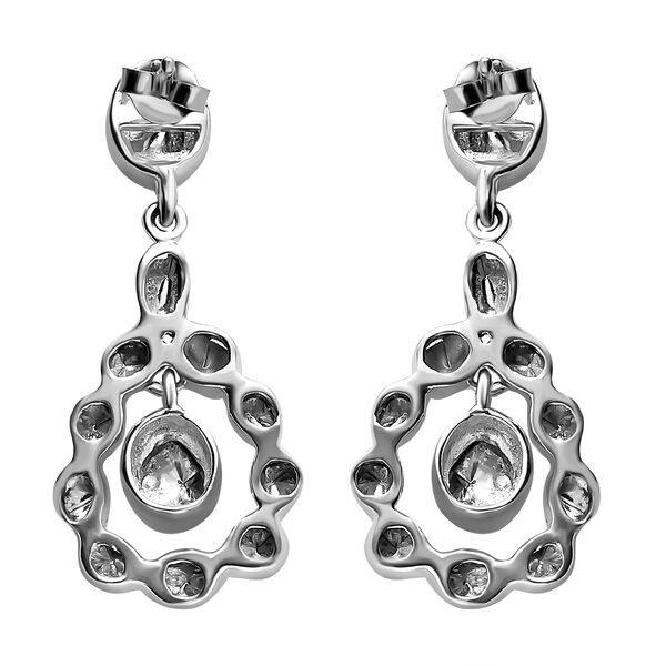 Handgearbeitete, nat&uuml;rliche Polki Diamant-Ohrringe - 1,50 ct. image number 3