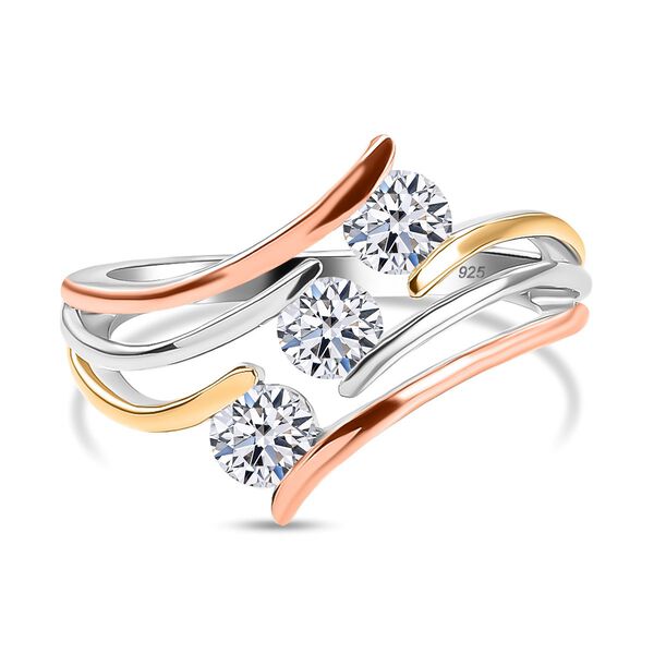 LUXURIANT dreifarbiger SI Labor Diamant Ring - 0,75 ct. image number 0