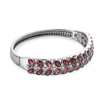 Roter Granat und Zirkon-Armreif, 19 cm - 16,69 ct.