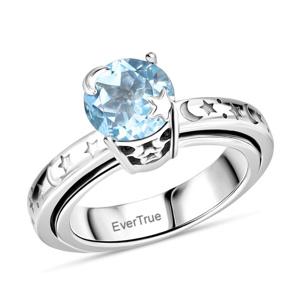 EverTrue AA himmelblauer Topas Spinning Ring - 2,35 ct. image number 4