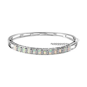 Natürlicher, äthiopischer Welo Opal und Zirkon-Armreif - 2,88 ct.