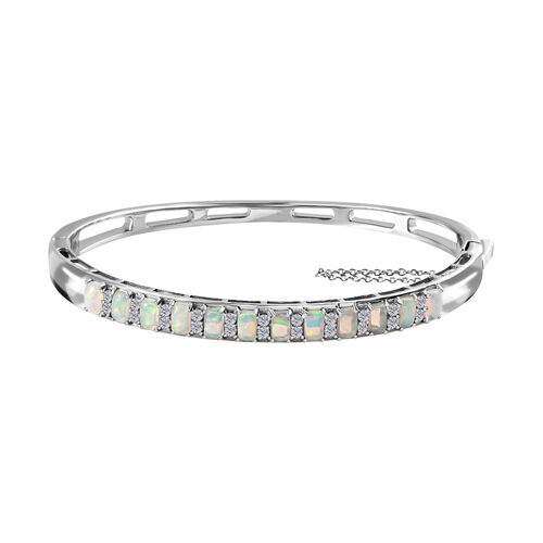 Natürlicher, äthiopischer Welo Opal und Zirkon-Armreif - 2,88 ct. image number 0