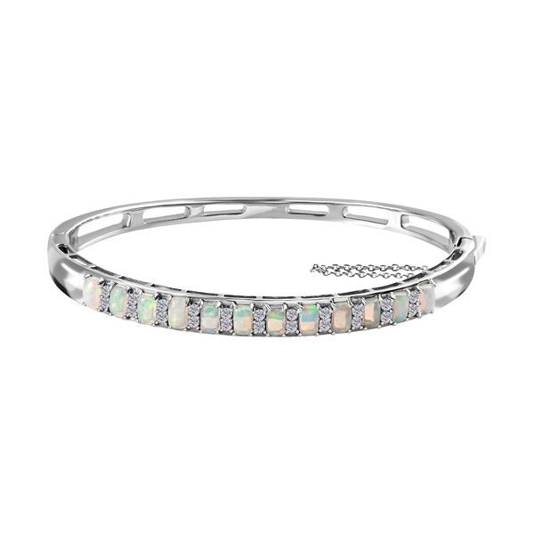 Natürlicher, äthiopischer Welo Opal und Zirkon-Armreif - 2,88 ct. image number 0