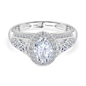 Lab Grown Diamant VS Ring 950 Platin (Größe 18.00) ca. 2,00 ct