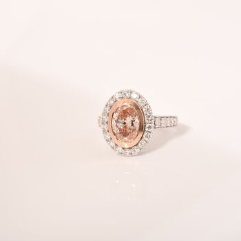 LUXURIANT VS rosa und VS-EF wei&szlig;er Labor Diamant Ring in 585 Wei&szlig;- und Ros&eacute;gold - 2,75 ct.