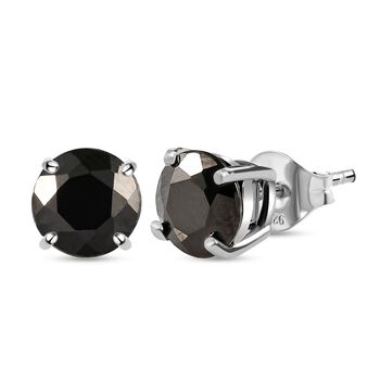 Elite Shungit Ohrstecker 925 Silber platiniert ca. 1,42 ct