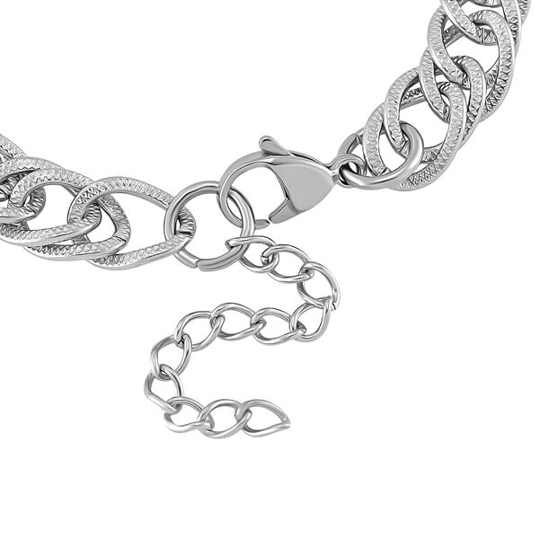 Panzerketten-Armband, 19+5 cm image number 4