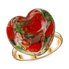 IL MURANO DI FRANCESCA - Millerose Herz Ring 925 Silber 750 Gelb Vergoldet (Gr&ouml;&szlig;e 21.00)