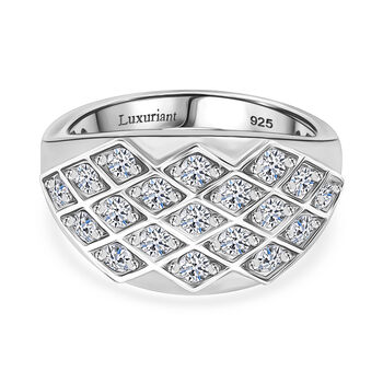 LUXURIANT SI Labor Diamant Ring, 925 Silber rhodiniert - 1 ct.