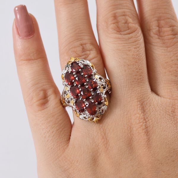 Roter Granat Ring Messing (Größe 19.00) ca. 5,12 ct image number 3