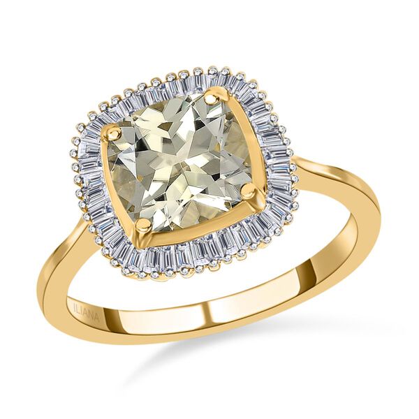 ILIANA AAA Turkizit und SI G-H Diamant-Ring in 750 Gelbgold - 2,87 ct. image number 4