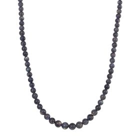 Labradorit Halskette, ca. 50 cm, 925 Silber rhodiniert ca. 215.00 ct