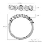 Weißer Diamant-Ring, 925 Silber platiniert (Größe 19.00) ca. 0.05 ct image number 6