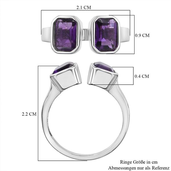 Afrikanischer Amethyst Ring Edelstahl (Gr&ouml;&szlig;e 17.00) ca. 1,90 ct image number 7