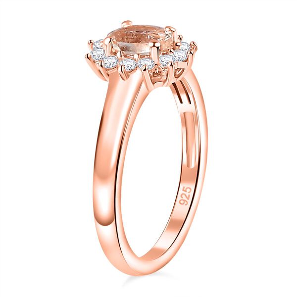 AA Morganit und wei&szlig;er Zirkon Ring, ca. 0,68 ct image number 5