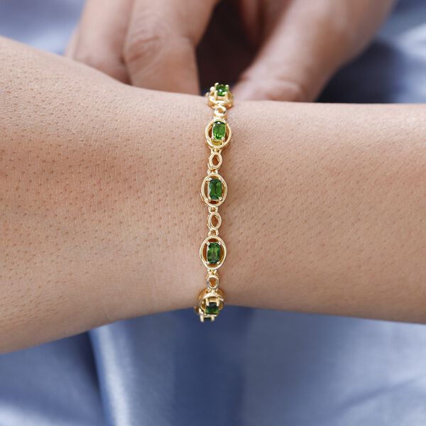 Nat&uuml;rliches Chromdiopsid-Armband, 19 cm - 1,72 ct. image number 3