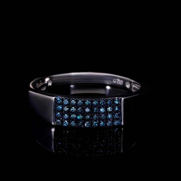 Blauer Diamant-Ring - 0,20 ct. image number 6