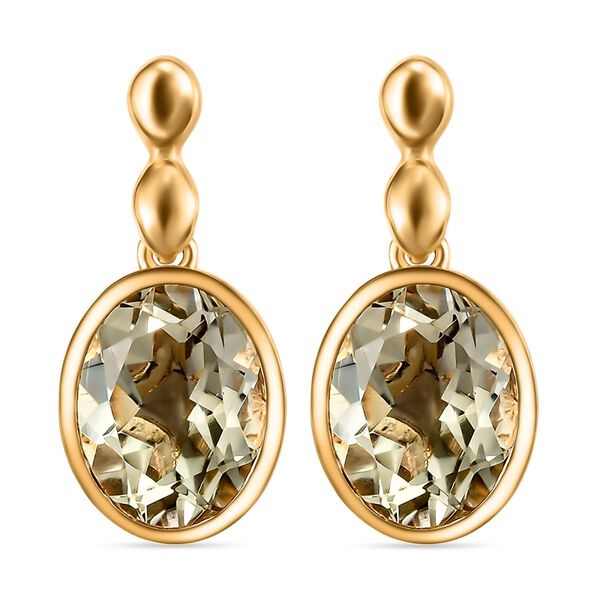 Ouro Verde Quarz Solitär Ohrhänger in Silber, 3,28 ct. image number 0