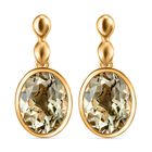 Ouro Verde-Quarz Ohrringe, 925 Silber vergoldet ca. 3,28 ct