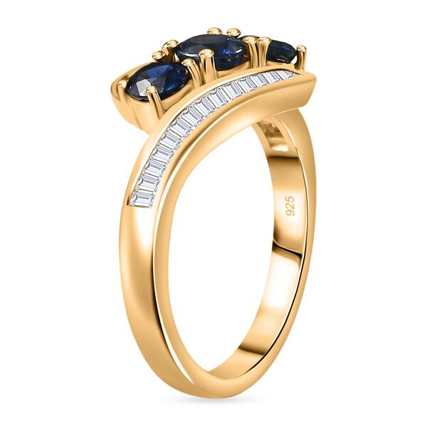 Blauer Saphir und Zirkon-Ring - 1,96 ct. image number 7