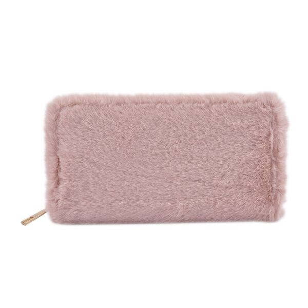 Kunstfell Brieftasche, Dunkelblau