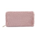 Luxus Kunstfell Brieftasche mit RFID-Schutz, 20x10x3 cm, Rosa