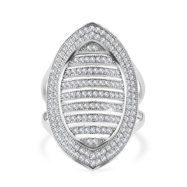 LUSTRO STELLA wei&szlig;er Zirkonia Cocktail Ring