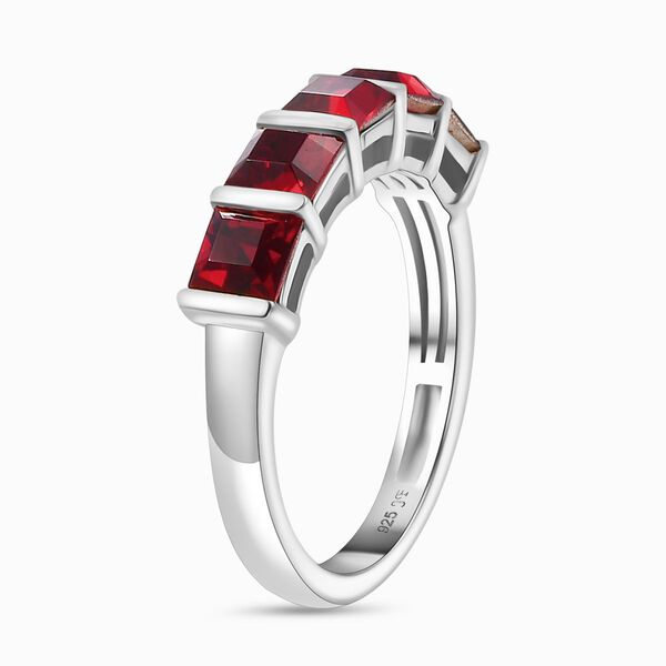 J Francis gefertigt mit SWAROVSKI- Siam Farbe Swarovski Kristall Ring, 925 Silber platiniert image number 5