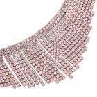 Weißer Kristall Halskette ca. 40.5 c, roséfarben image number 2